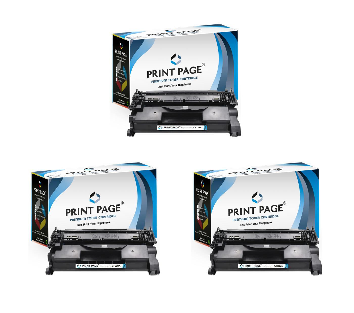 Print Page 28A (CF228A) Toner Cartridge Set of 3