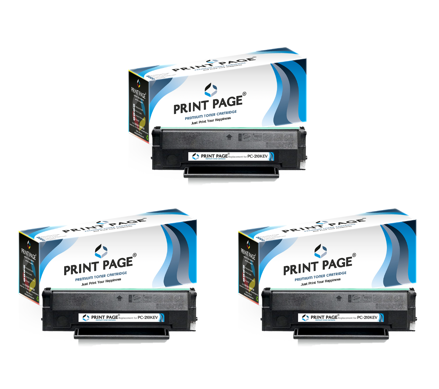 Print Page PC-210KEV Toner Cartridge Set of 3