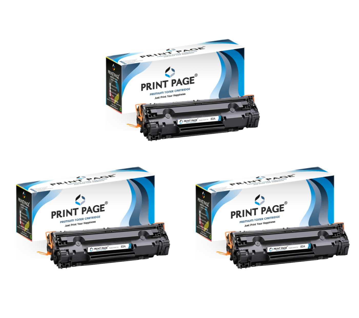 Print Page 83A (CF283A) Toner Cartridge Set of 3
