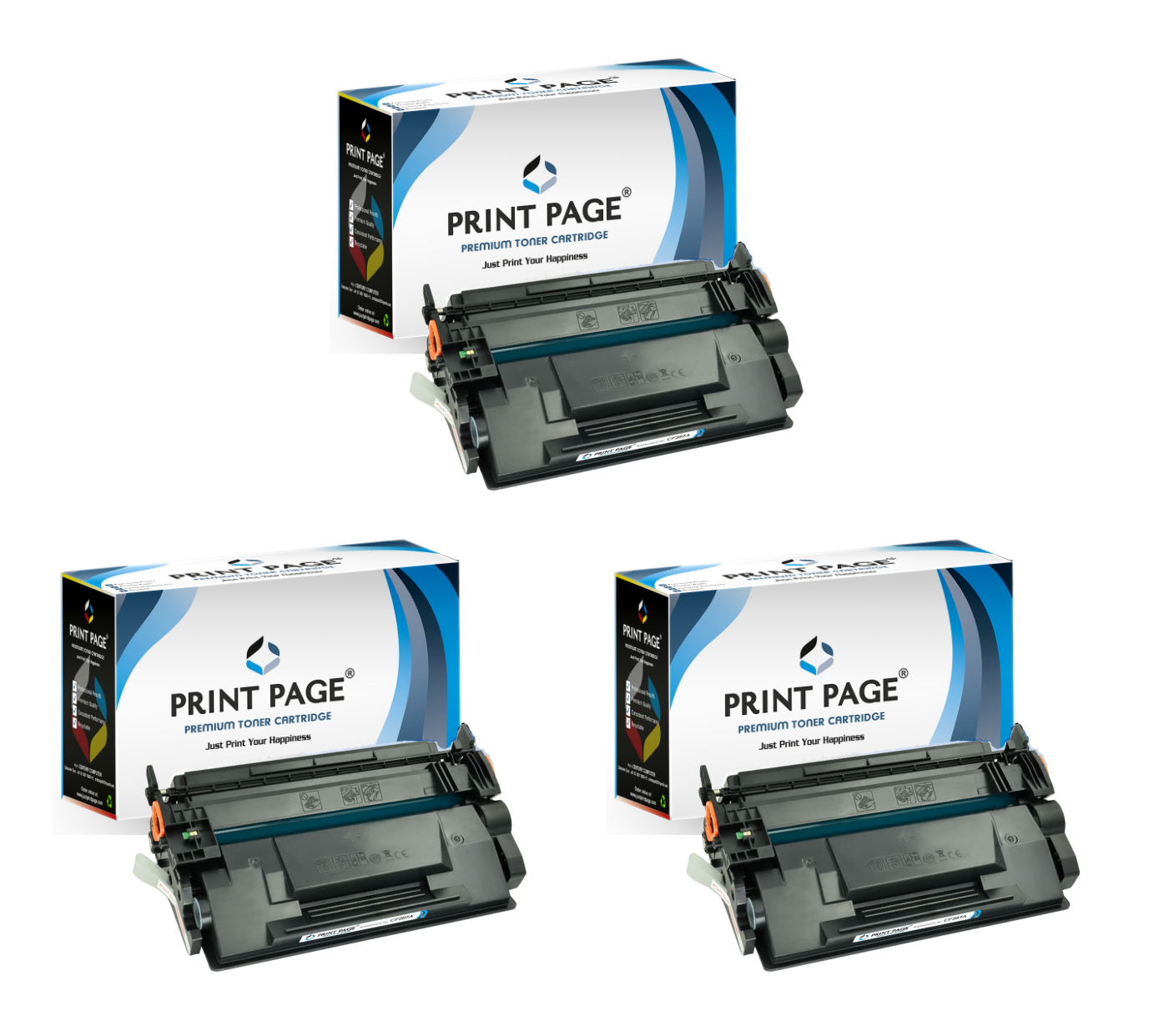 Print Page 87A (CF287A) Toner Cartridge Set of 3