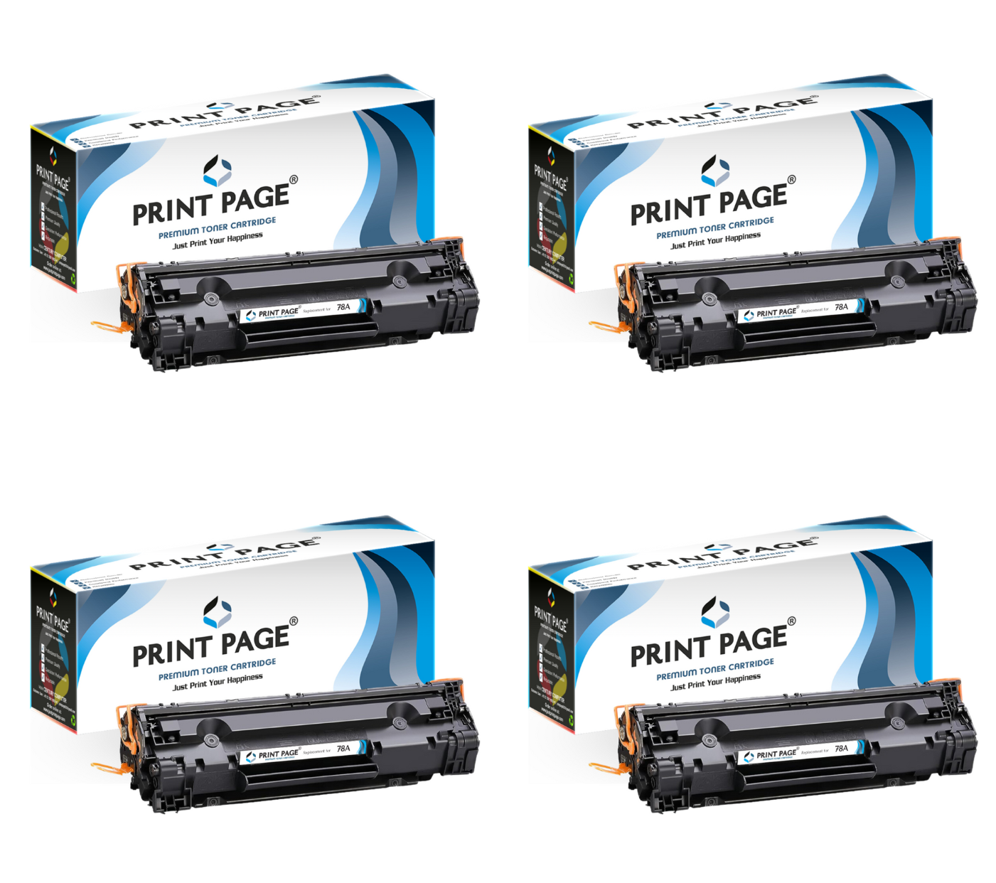 Print Page 78A (CE278A) Toner Cartridge Set of 4