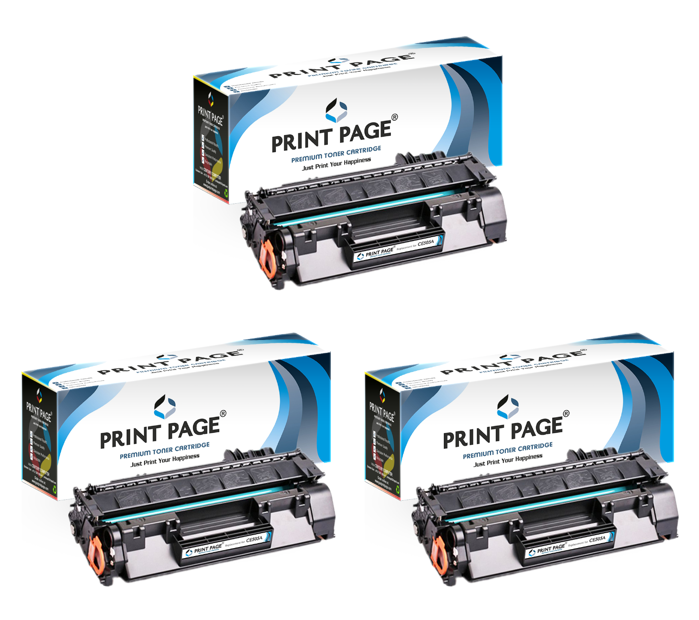 Print Page 05A (CE505A) Toner Cartridge Set of 3