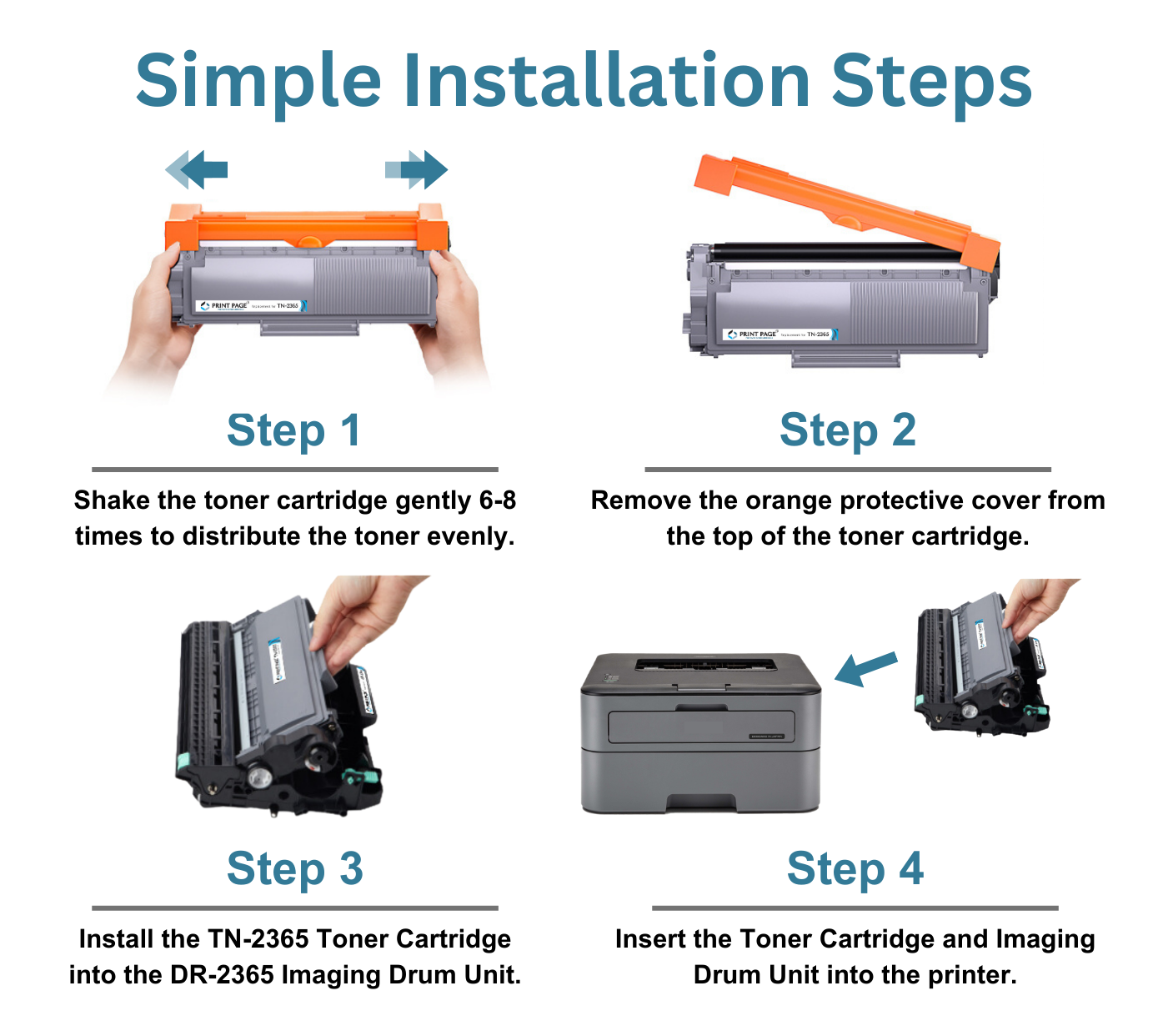 Print Page TN-2365 Toner Cartridge (Set of 4)