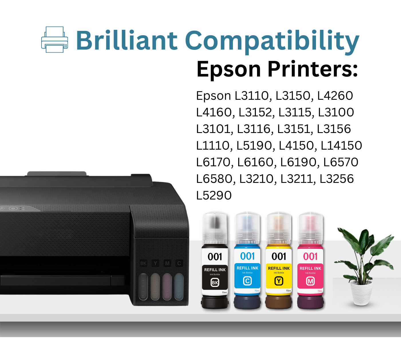 Print Page 001 Refill Ink Bottle (70ml Each) Black