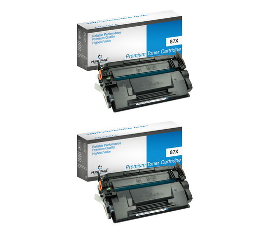 Print Page 87X (CF287X) Toner Cartridge Set of 2