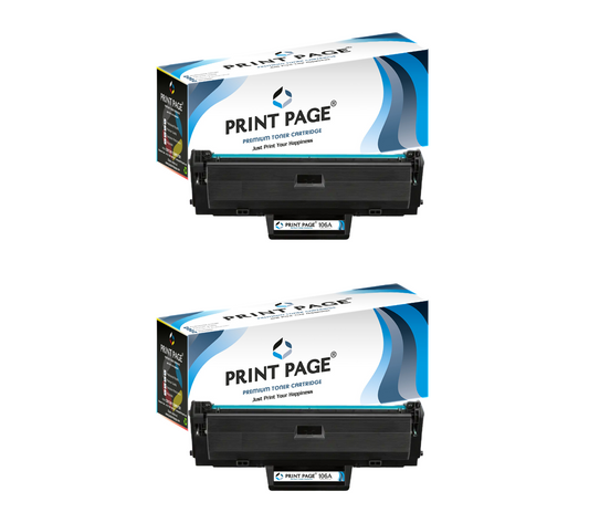 Print Page 106A (W1106A) Toner Cartridge Set of 2