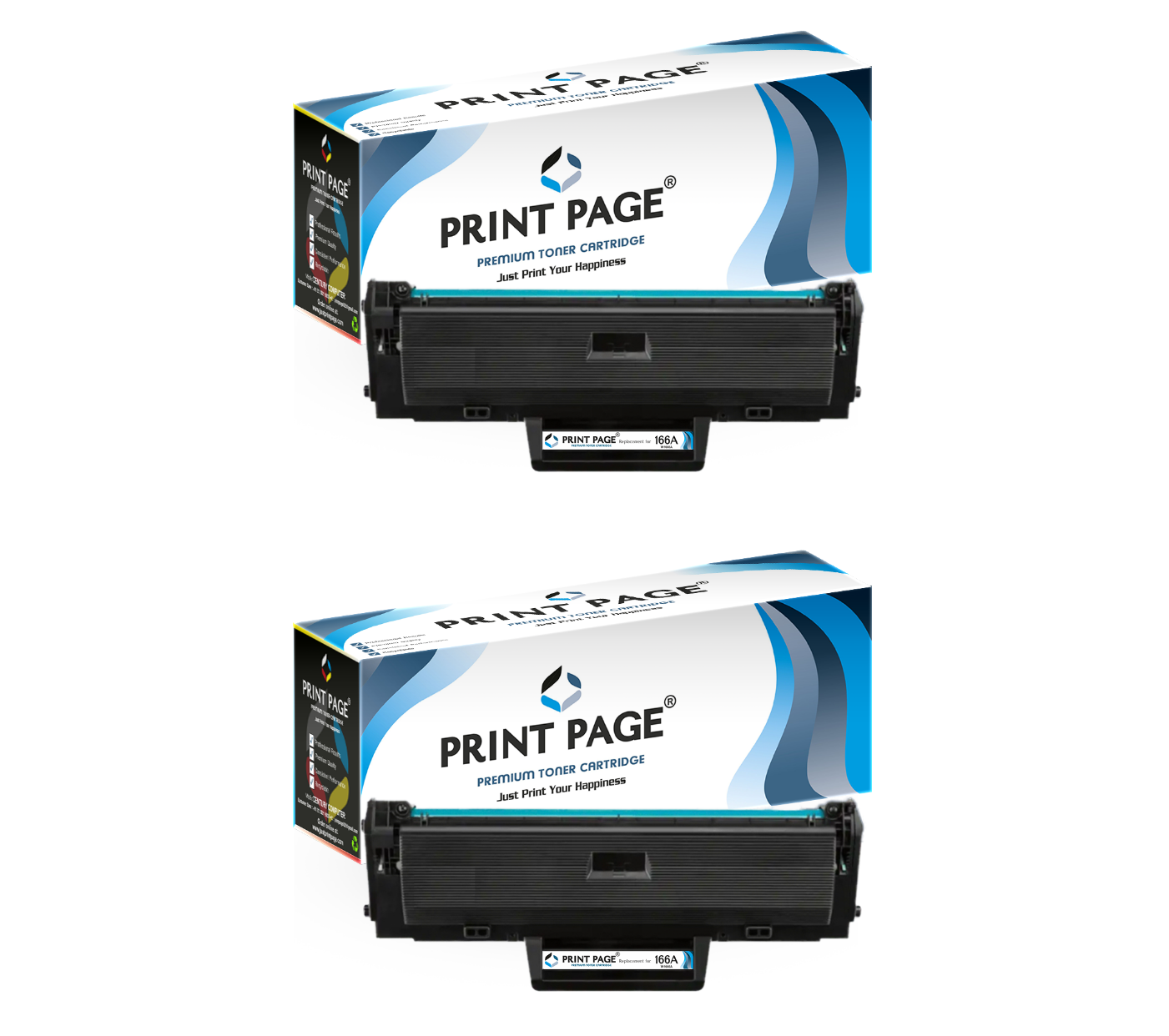 Print Page 166A (W1660A) Toner Cartridge (Set of 2)