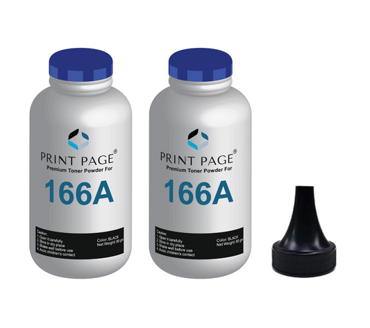 Print Page 166A Toner Powder Bottle (80gm) (Pack of 2 Bottles)