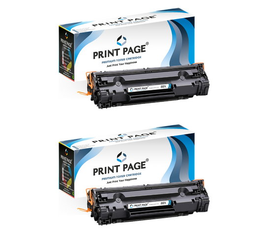 Print Page 88X (CC388X) Toner Cartridge (Print 3000 Pages) (Set of 2)