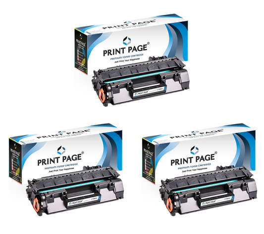 Print Page 80A (CF280A) Toner Cartridge Set of 3