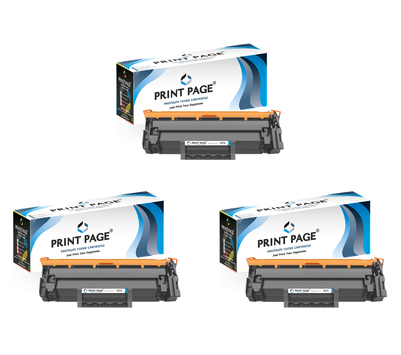 Print Page 137A (W1370A) Toner Cartridge (Set of 3)