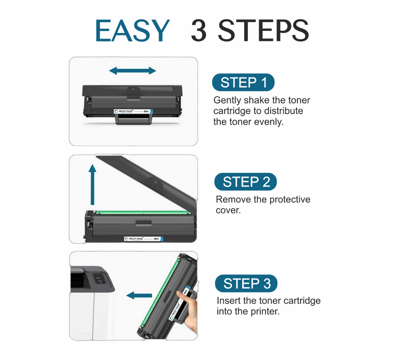 Print Page 166A (W1660A) Toner Cartridge (Set of 2)