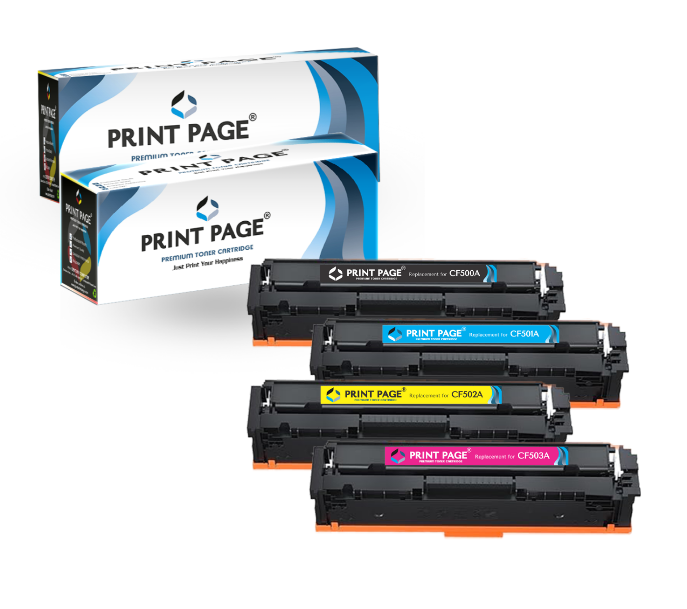 Print Page 202A Toner Cartridge 4 Color Combo