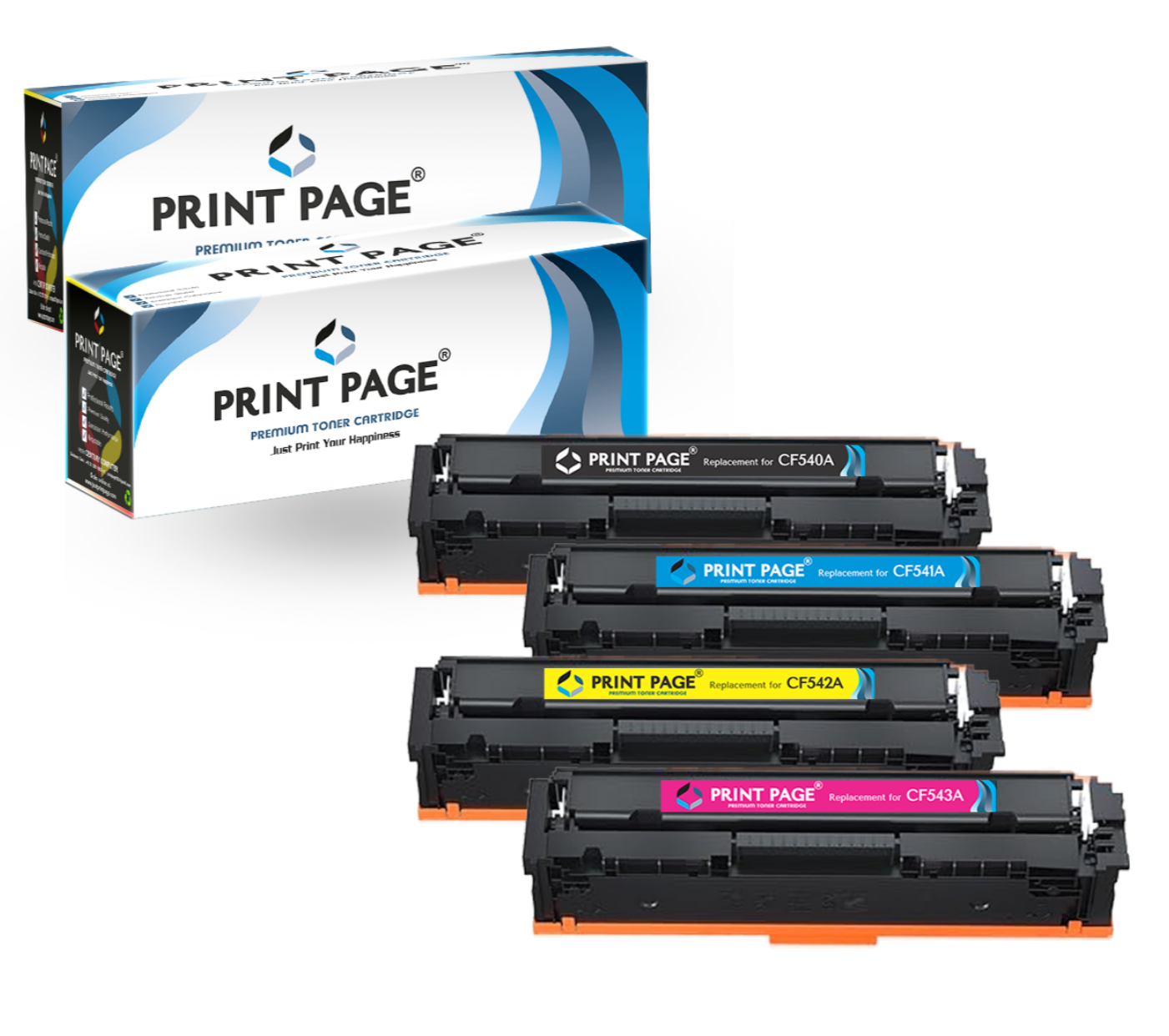 Print Page 203A Toner Cartridge 4 Color Combo