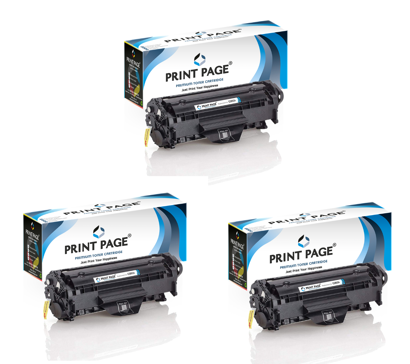 Print Page 12A (Q2612A) Toner Cartridge (Set of 3)