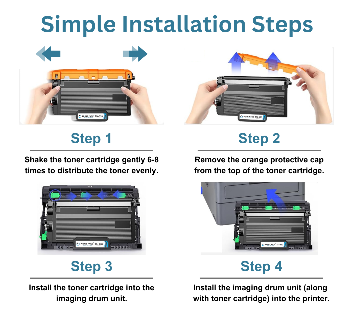 Print Page TN-850 Toner Cartridge (Set of 2)