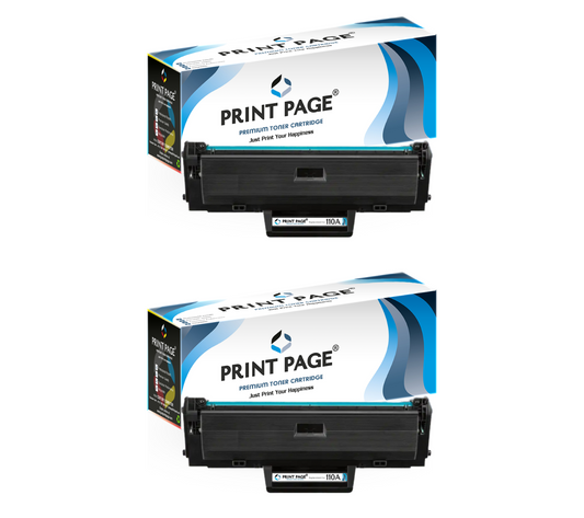 Print Page 110A (W1112A) Toner Cartridge (Set of 2)