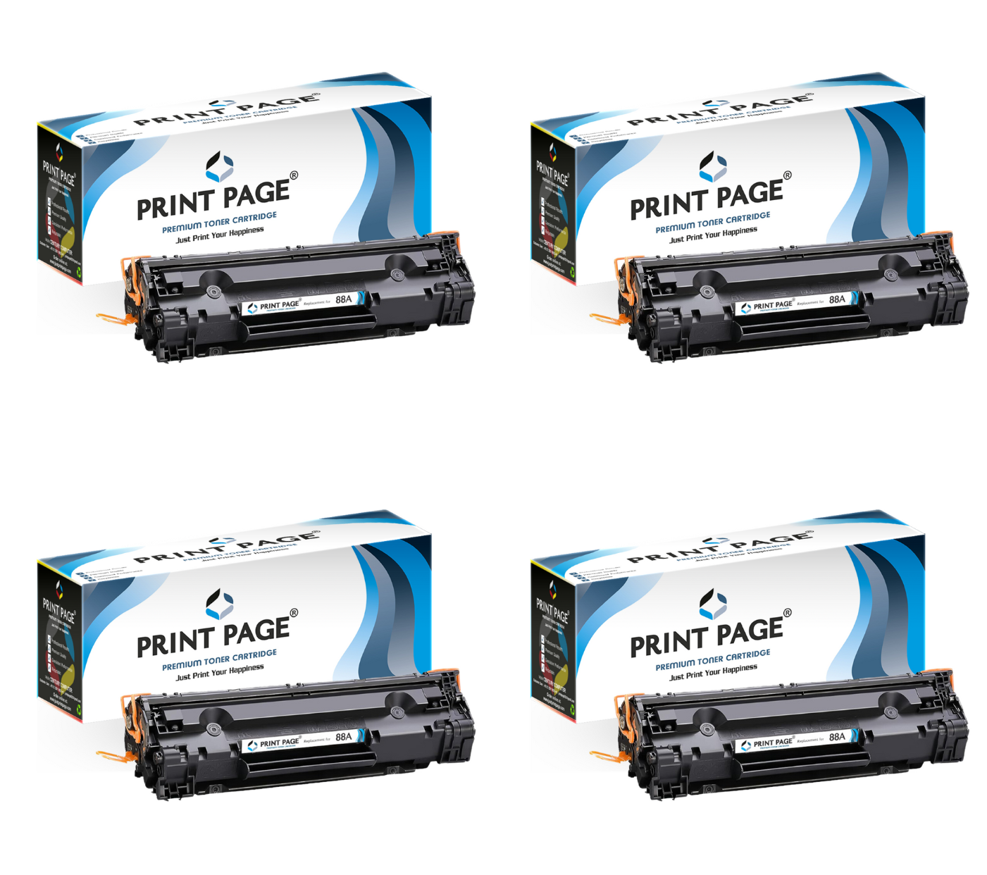 Print Page 88A (CC388A) Toner Cartridge (Set of 4)