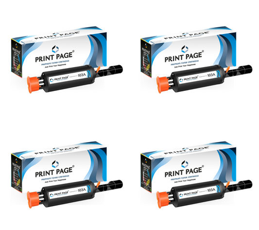 Print Page 103A (W1103A) Toner Reload Kit Set of 4