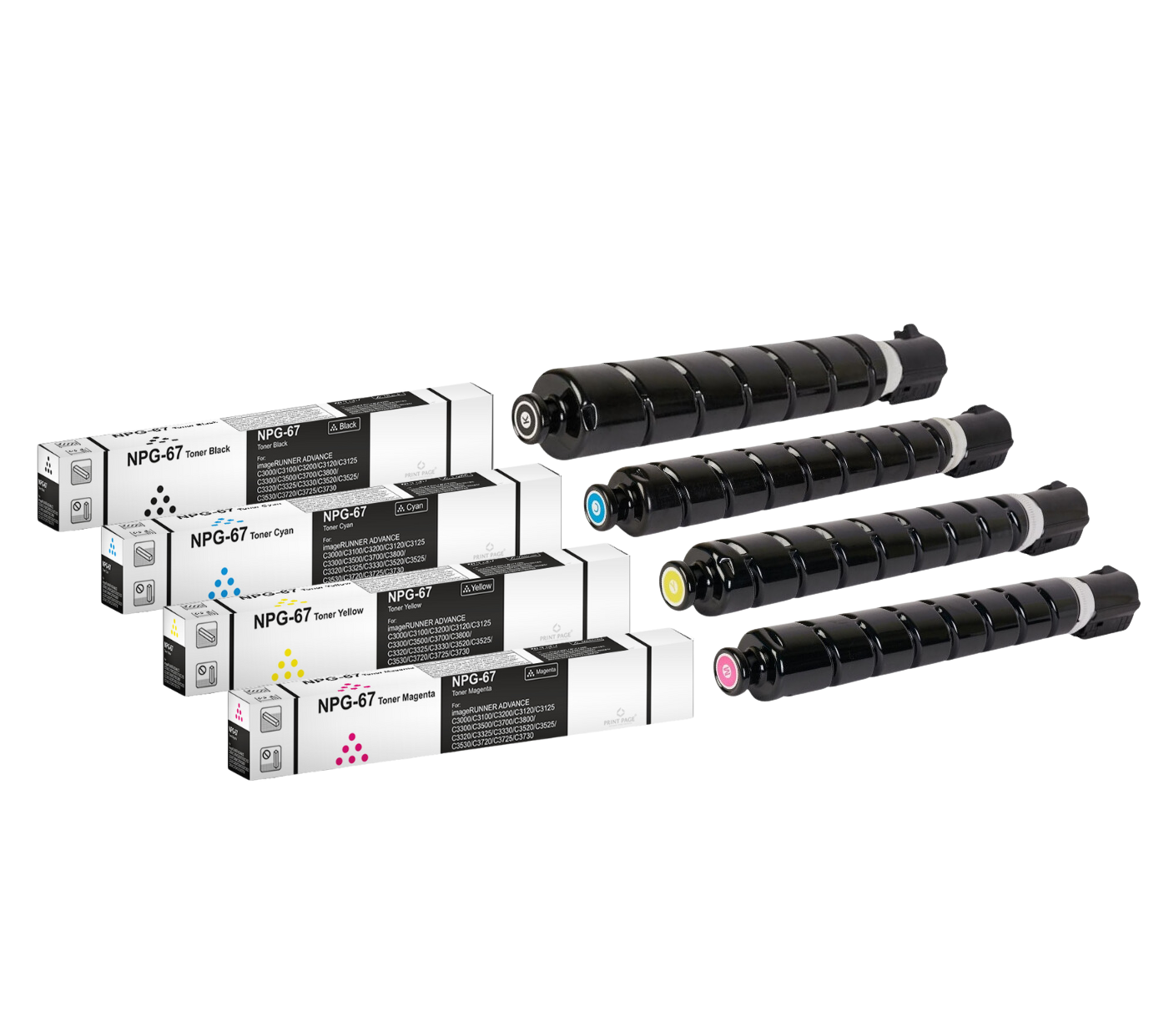 Print Page NPG-67 Toner Cartridge 4 Color Combo