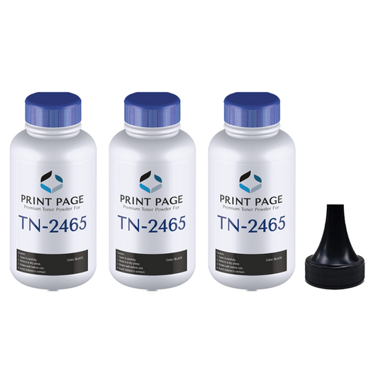 Print Page TN-2465 Toner Powder Bottle (80gm) (Pack of 3 Bottles)