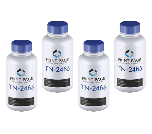 Print Page TN-2465 Toner Powder Bottle (80gm) (Pack of 4 Bottles)