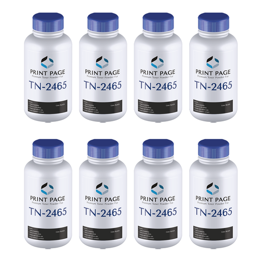 Print Page TN-2465 Toner Powder Bottle (80gm) (Pack of 8 Bottles)