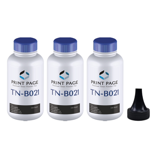 Print Page TN-B021 Toner Powder Bottle (80gm) (Pack of 3 Bottles)