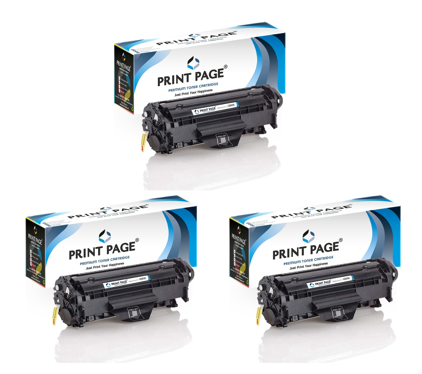 Print Page 12X (Q2612X) Toner Cartridge (Print 3000 Pages) (Set of 3)